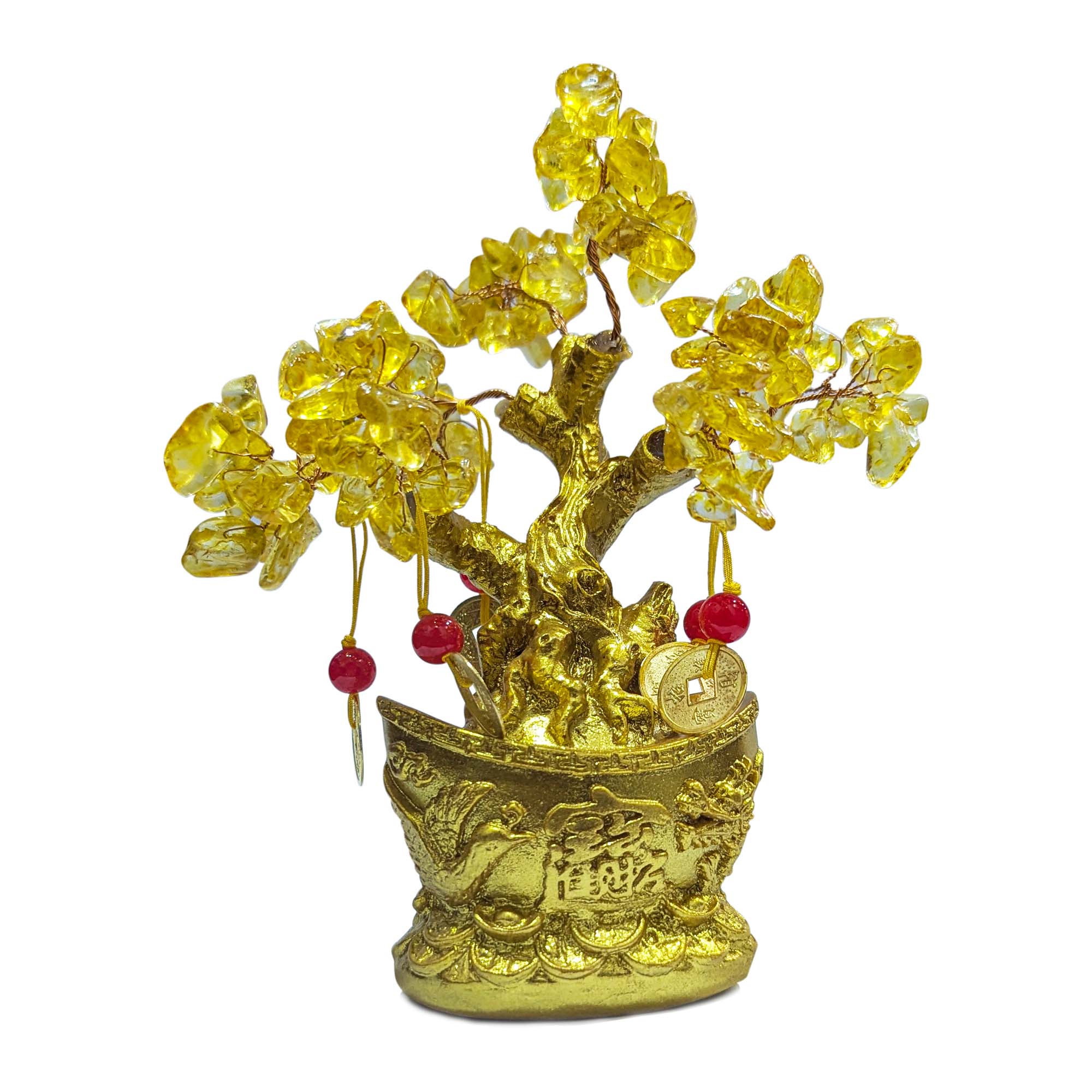 Crystal Money Tree with Golden Base Crystal Money Tree with Golden Base